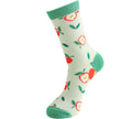 Miss Sparrow Apples Socks Green