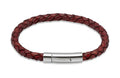 Unique & Co Men’s Antique Tan Leather Bracelet with a Steel Pusher Clasp Size 19cm