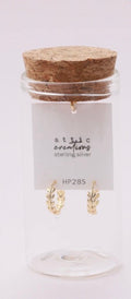 Attic Creations Laurel Wreath Hoop Earrings Gold