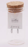 Attic Creations Oval & Round Gemstone Trail Hoop Earrings Silver