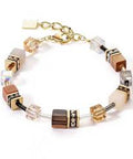 Coeur De Lion Ladies GeoCUBE Iconic Mono Smoky Brown Gold Bracelet
