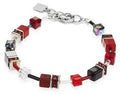 Coeur De Lion Ladies GeoCUBE Bracelet Red-Hematite