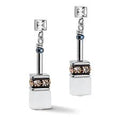 Coeur De Lion Ladies GeoCUBE Iconic Peach Monochrome Earrings