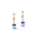 Coeur De Lion Ladies GeoCUBE Earrings Blue-Gold