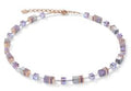 Coeur De Lion Ladies GeoCUBE Light Amethyst & Light Lilac Necklace