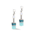 Coeur De Lion Ladies GeoCUBE Joyful Colours Turquoise Earrings