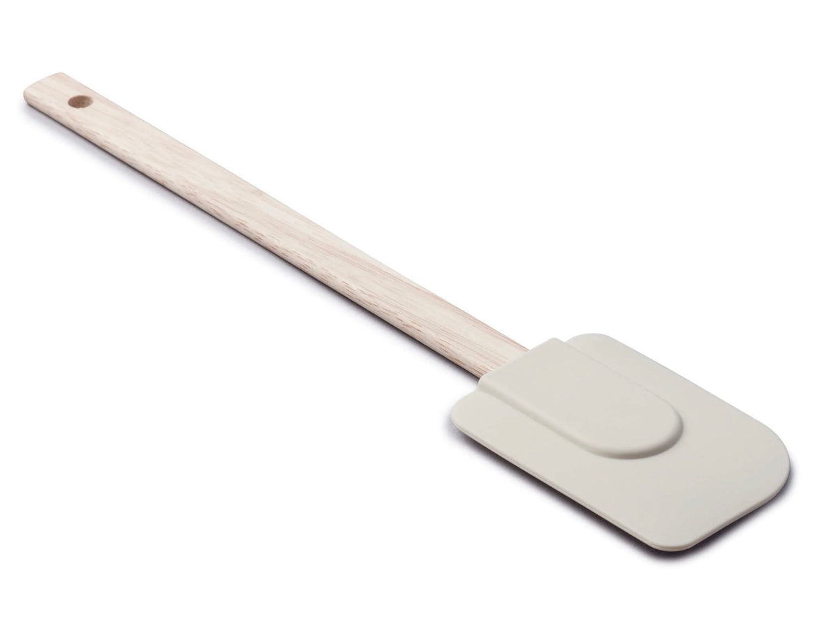 Zeal Spatula Silicone With Wooden Handle Cream