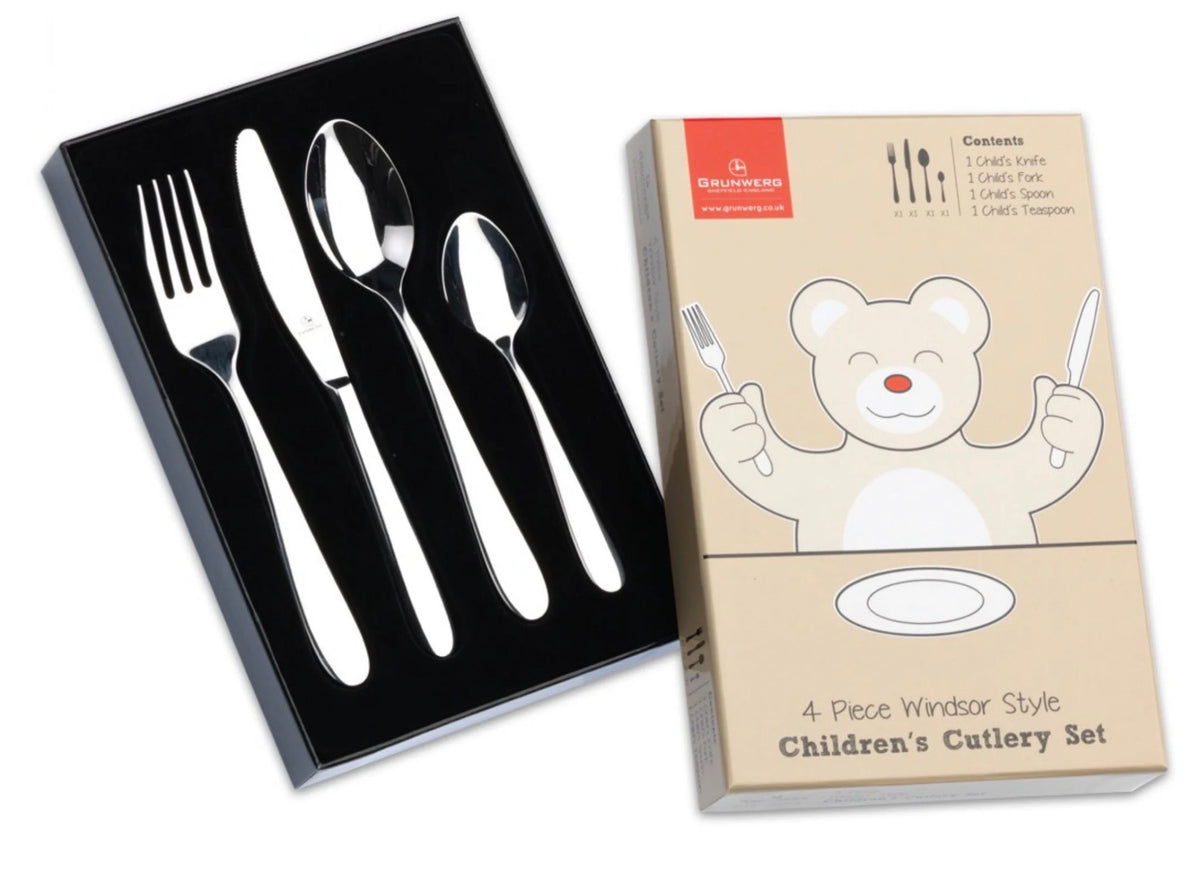 Grunwerg Windsor 4 Piece Child's Boxed Cutlery Set