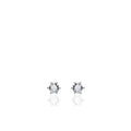 Gisser Sterling Silver 4mm Stud Earrings CZ
