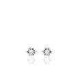 Gisser 5mm Sterling Silver CZ Earrings