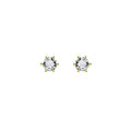 Gisser 18k Gold Plated CZ Earrings 4mm