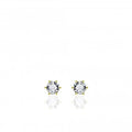 Gisser 18k Gold Plated CZ Earrings 5mm