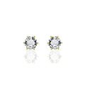 Gisser 18k Gold Plated CZ 6mm Earrings