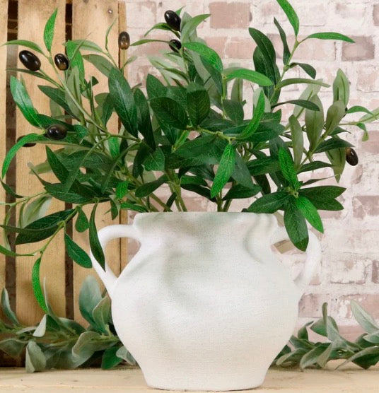 Ceramic Vase White 19cm