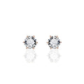 Gisser Rose Gold 6mm CZ Earrings