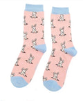Miss Sparrow Peek a Boo Bunnies Socks Dusky Pink