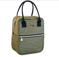 Beau & Elliot Oxford Quilted Upright Lunch Bag Khaki