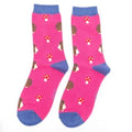 Miss Sparrow Hedgehogs & Toadstools Socks Hot Pink
