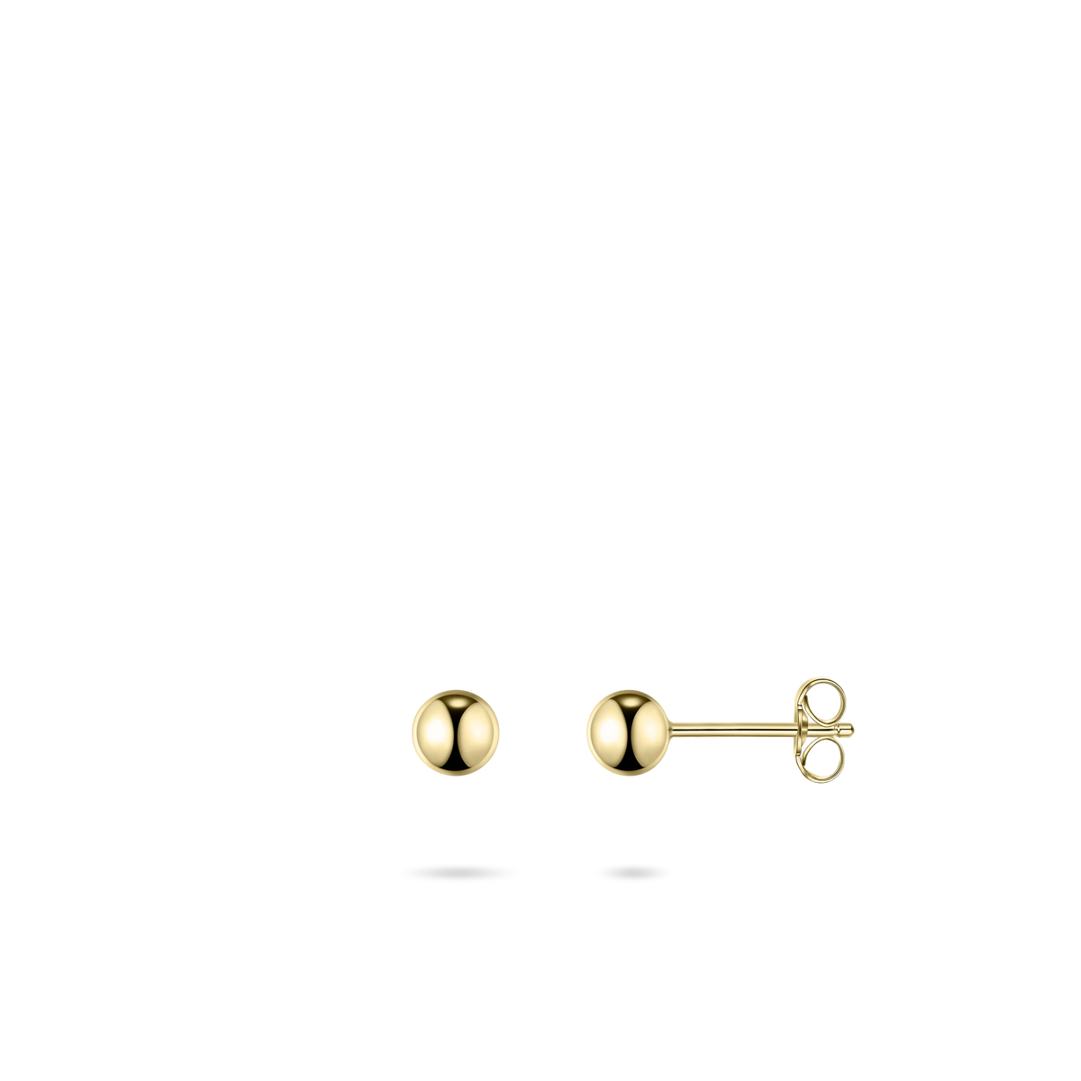Gisser 4mm 18k Gold Plated Bead Stud Earrings