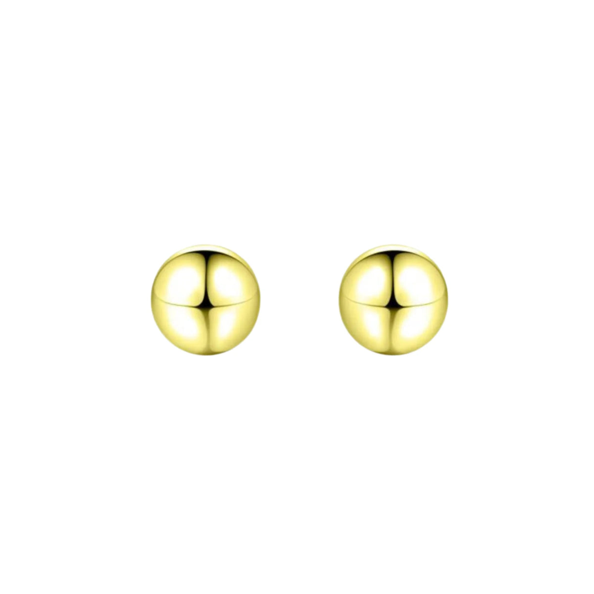 Gisser 6mm 18K Gold Plated Bead Stud Earrings