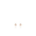 Gisser Rose Gold 3mm Bead Stud Earrings