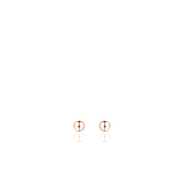 Gisser Rose Gold 3mm Bead Stud Earrings