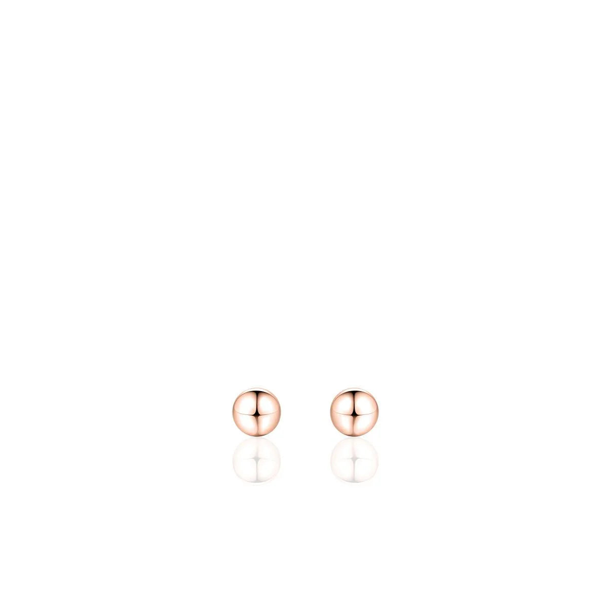 Gisser Rose Gold 4mm Bead Stud Earrings