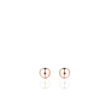 Gisser 5mm Rose Gold Bead Stud Earrings