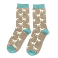 Miss Sparrow Horses Socks Light Grey