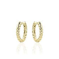 Gisser 18mm Gold Plated Rope Hoop Earrings