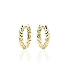 Gisser 18mm Gold Plated Rope Hoop Earrings