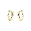 Gisser 13.5mm Gold Plated Rope Hoop Earrings