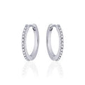 Gisser 22mm Sterling Silver Cz Hoop Earrings