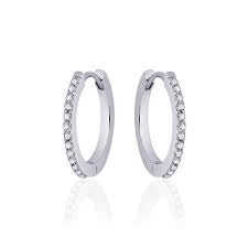 Gisser 22mm Sterling Silver Cz Hoop Earrings