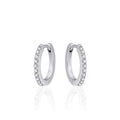Gisser 18mm Sterling Silver CZ Hoop Earrings