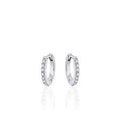 Gisser 13.5mm Sterling Silver CZ Hoop Earrings