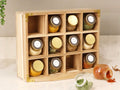 Kitchen Pantry Acacia 12 Jar Spice Rack