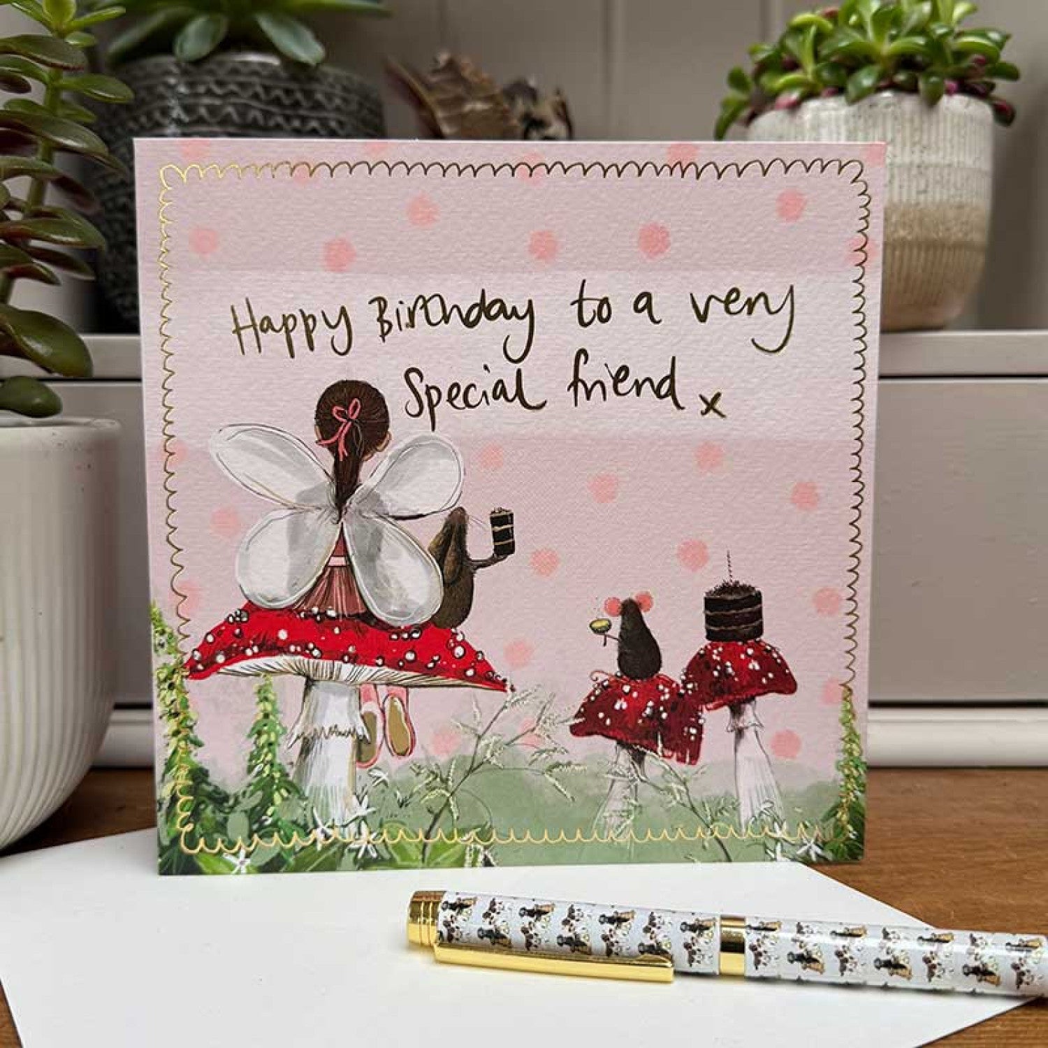 Alex Clark Fairy Toadstools Birthday Card