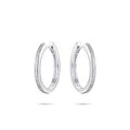 Gisser 20mm Sterling Silver CZ Hoops Earrings