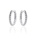 Gisser 22mm Sterling Silver Rope Hoop Earrings