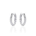 Gisser 18mm Sterling Silver Rope Hoop Earrings