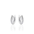 Gisser 13.5mm Sterling Silver Rope Hoop Earrings