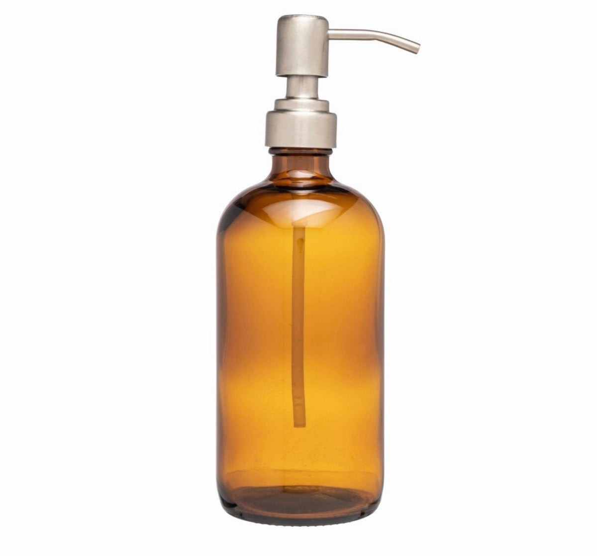 &Again Amber Glass Pump Bottle 500ml