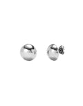 Uno De 50 Ser Intrepida Silver Plated Bead Stud Earrings