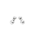 Uno De 50 Ser Intrepida Silver Plated Bead Drop Earrings