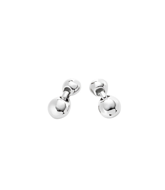 Uno De 50 Ser Intrepida Silver Plated Bead Drop Earrings