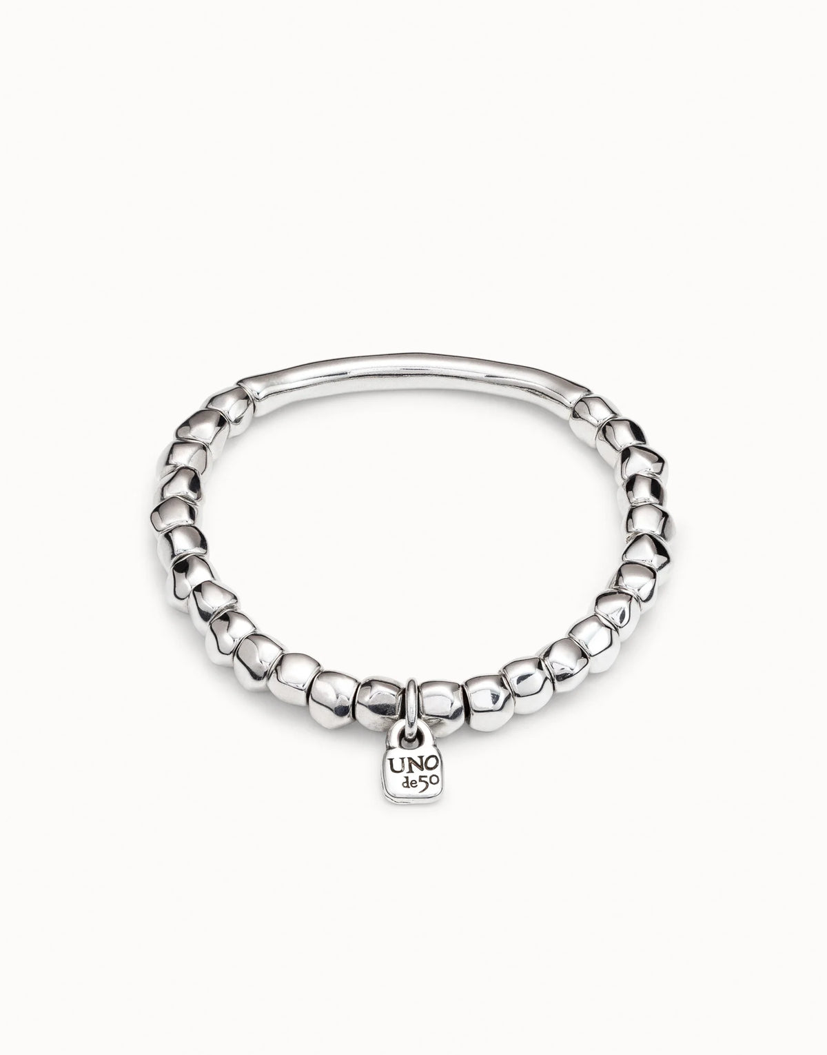 Uno De 50 Travesia Sterling Silver Plated Bracelet With Tubular Piece