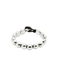 Uno De 50 Leather Beaded Bracelet With Sterling Silver Plated Beads