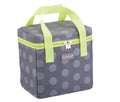 KitchenCraft Lunch Grey Spotty 5 Litre Cool Bag with Lime Handles