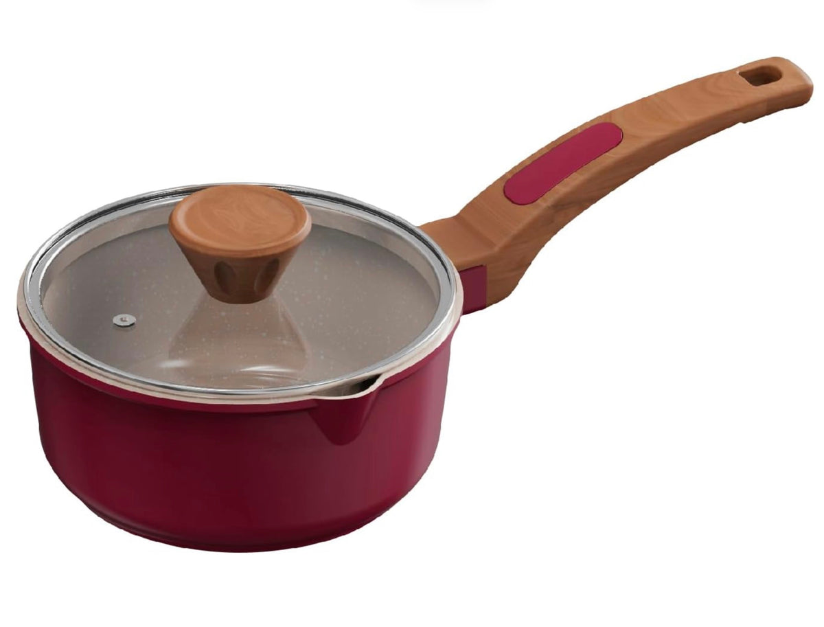 Cooksmart Signature 16cm Sauce Pan with Lid Raspberry